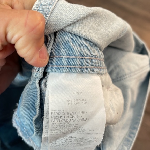 Youth Levi cut off overalls with rainbow suspenders straps - Picture 4 of 4